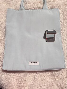 *FREE* Miu Miu Blue Canvas Tote Bag w/matching mirror-w/purchase from my closet